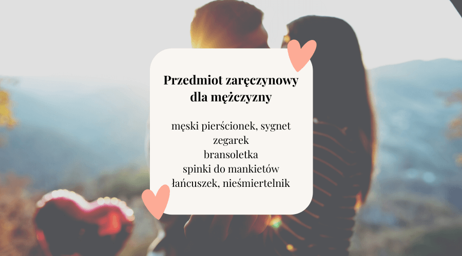 przedmiot zaręczynowy dla mężczyzny