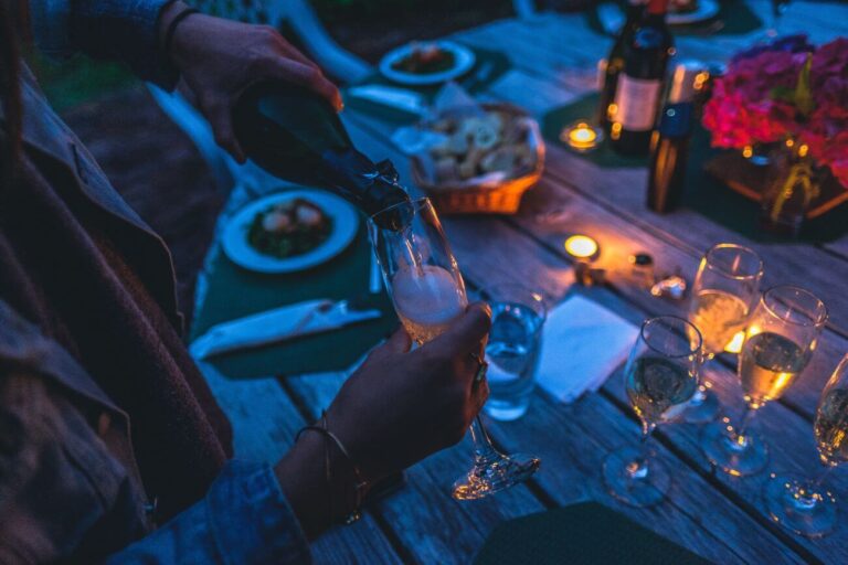 wieczór panieński w ogrodzie