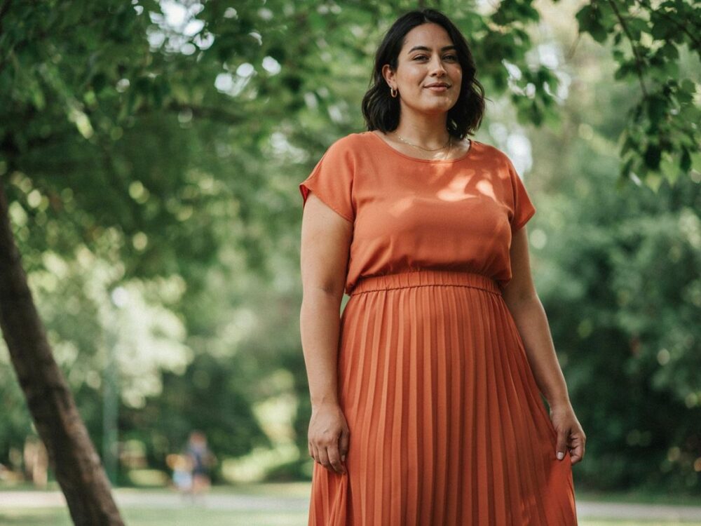 sukienka plisowana plus size